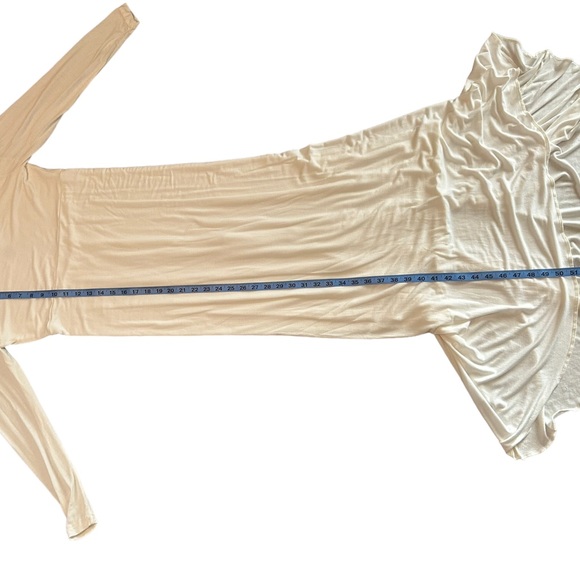 SEXY MAMA Maternity white Dress stretch long sleeves small train size Medium - Picture 11 of 14